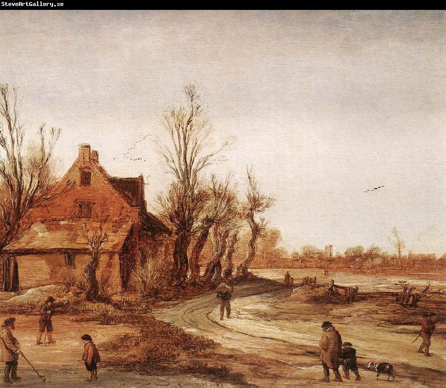 VELDE, Esaias van de Winter Landscape rt